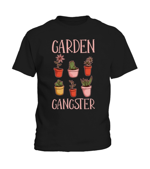 Garden Gangster Gardening Plant Gardener Botanical Kids T-Shirt