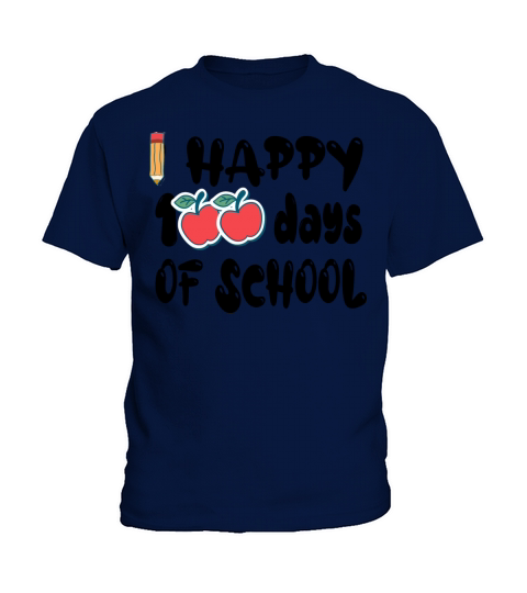 gift apple happy 100 days of school Kids T-Shirt