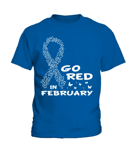 Go Red Ribbon Heart Disease Awareness Kids T-Shirt