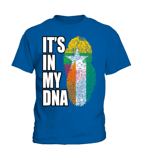Ivorian And Burmese Mix Heritage DNA Flag Kids T-Shirt