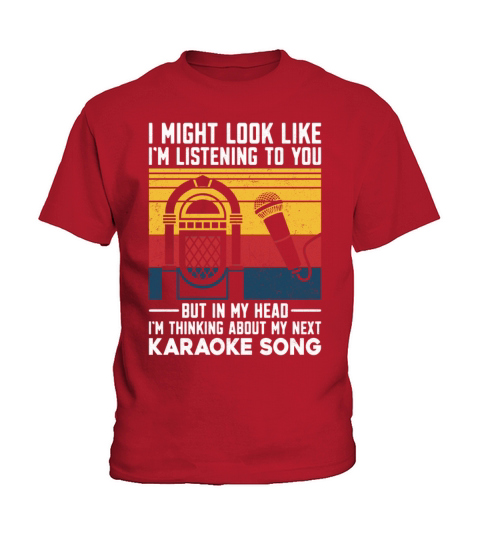 Karaoke Singer Vintage Retro I Kids T-Shirt