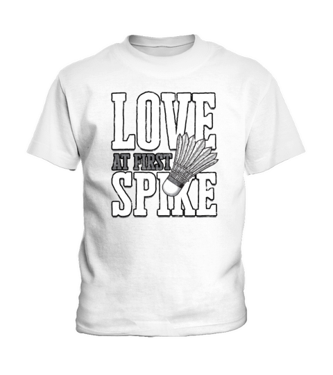 Love at first spike Spiking Badminton Player Kids T-Shirt