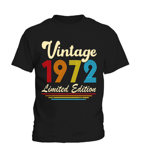 Vintage 1972 50th Birthday Fiftieth Gift Kids T-Shirt