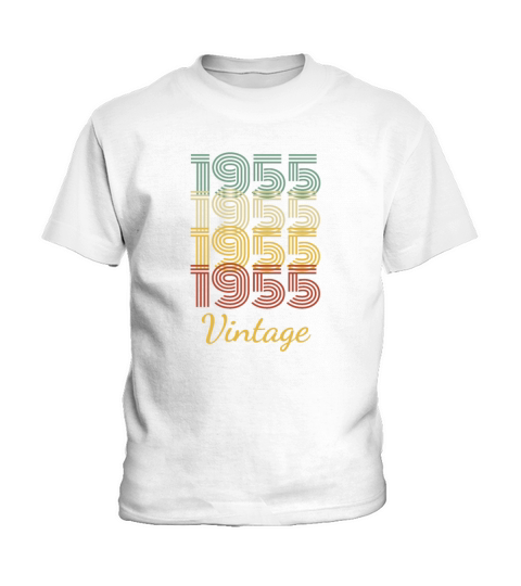 Vintage Birthday Gift Born In 1955 Slogan Kids T-Shirt