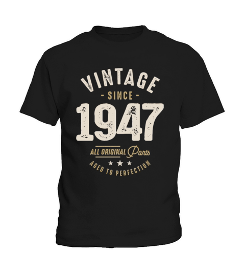 Vintage Since 1947 - 75th Birthday Retro Classic Kids T-Shirt