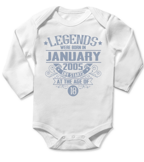 18th birthday gifts of legal age Long Sleeve Baby One-Piece