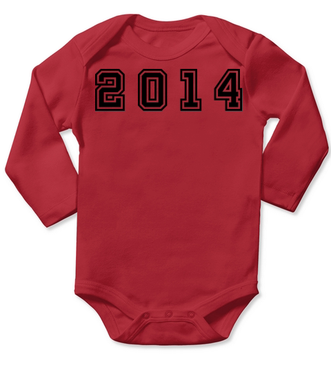 2014 Year Number Long Sleeve Baby One-Piece