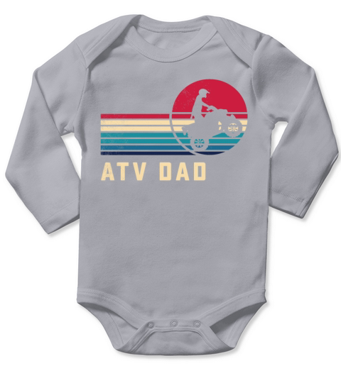all terrain vehicles DAD aesthetic vintage art ret Long Sleeve Baby One-Piece