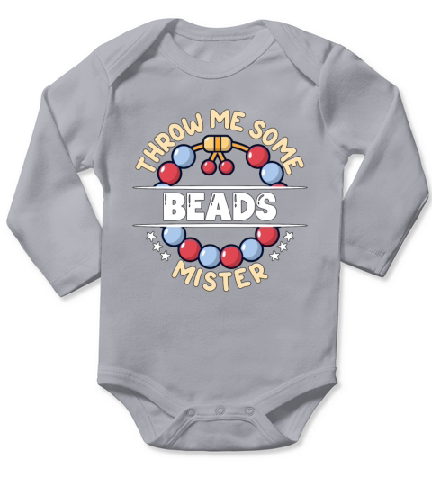 Beading Throw Me Some Beads Mister Jewelry Beader Long Sleeve Baby One-Piece