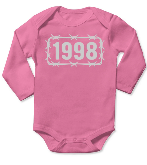 Birthday Vintage 1998 Barbed Wire Long Sleeve Baby One-Piece