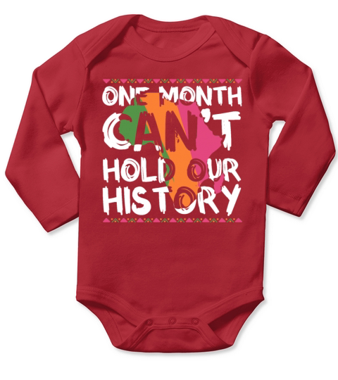 Black History Month USA Afro America African Long Sleeve Baby One-Piece