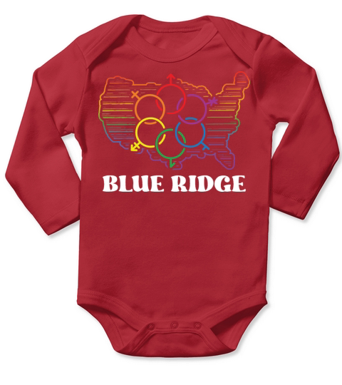 Blue Ridge Pride Flag Pride Month LGBTQ Flag LGBT Long Sleeve Baby One-Piece
