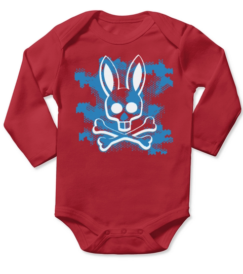 Bunny Psycho Horror Long Sleeve Baby One-Piece