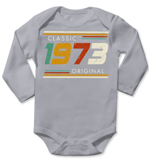 Classic 1973 Original Vintage 49th Birthday Long Sleeve Baby One-Piece