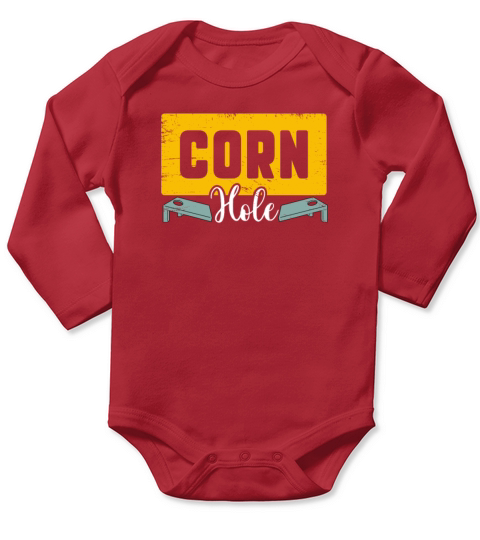 Cornhole Long Sleeve Baby One-Piece