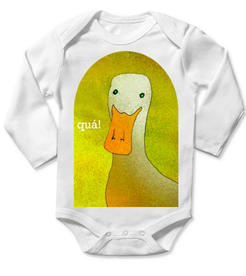 Duck art quack Long Sleeve Baby One-Piece