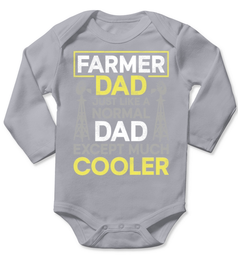 Farming Farmer Dad Father Vintage Long Sleeve Baby One-Piece