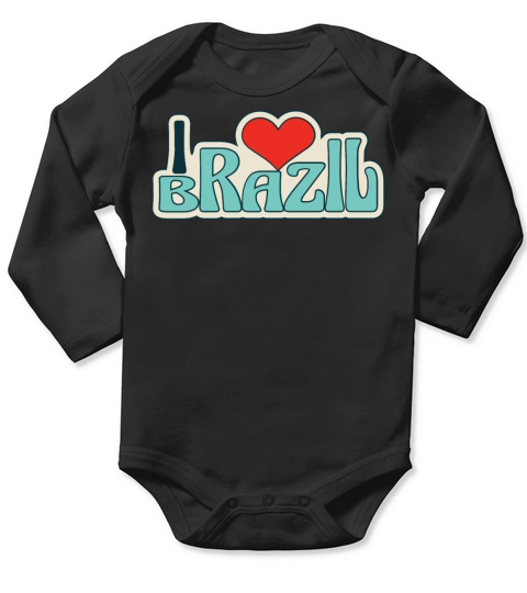 I love brazil Long Sleeve Baby One-Piece