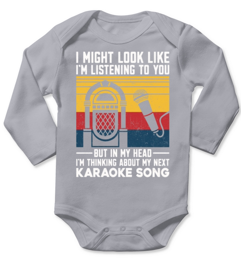 Karaoke Singer Vintage Retro I Long Sleeve Baby One-Piece