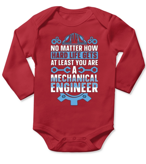 Mechanical Engineering No Matter How Hard Engineer Long Sleeve Baby One-Piece