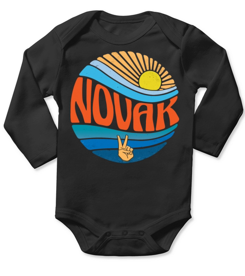Novak Shirt Vintage Sunset Novak Groovy Tie Dye Long Sleeve Baby One-Piece