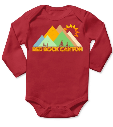 Retro Vintage Red Rock Canyon Long Sleeve Baby One-Piece