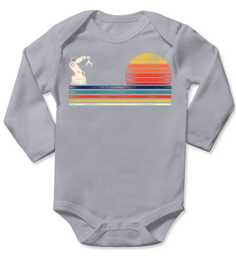 Robot Robotics Engineer Retro Long Sleeve Baby One-Piece