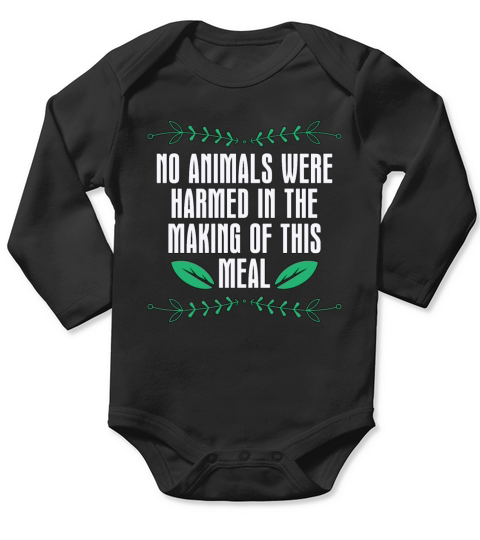 Vegan Chef No Animals Were Plant Based Vegan Chefs Long Sleeve Baby One-Piece
