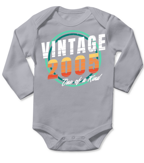 Vintage 2005 Shirt for Men Women 18 Year Old 18th Long Sleeve Baby One-Piece