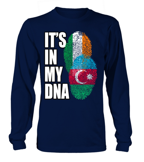 Azerbaijani And Irish Mix Heritage DNA Flag Long sleeved Unisex
