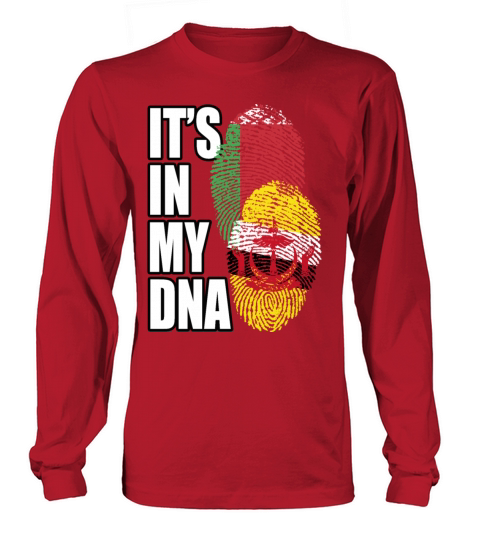 Belarusian And Bruneian Mix Heritage DNA Flag Long sleeved Unisex