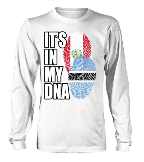 Botswana And Peruvian Mix Heritage DNA Flag Long sleeved Unisex