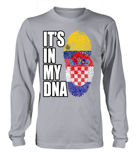 Croatian And Venezuelan Mix Heritage DNA Flag Long sleeved Unisex