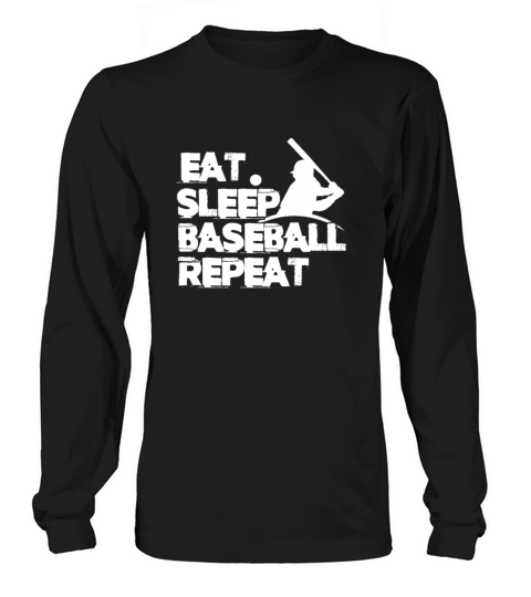 Eat Sleep Baseball Repeat Long sleeved Unisex