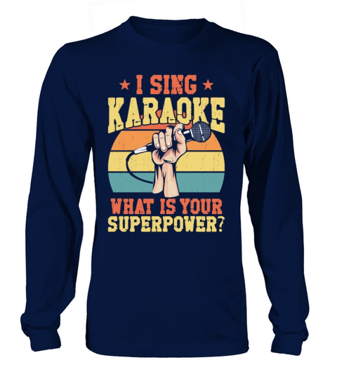 Karaoke Singer Retro Vintage I Long sleeved Unisex