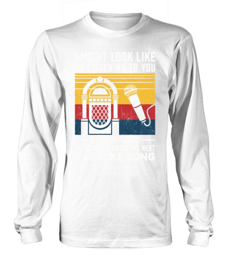Karaoke Singer Vintage Retro I Long sleeved Unisex