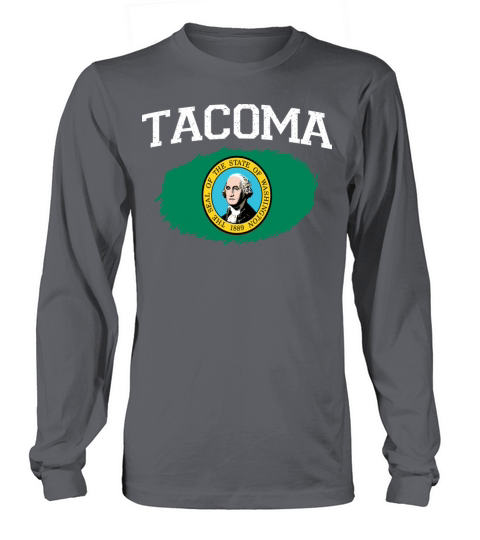 Tacoma Wa Washington Flag Vintage Usa Sports Men W Long sleeved Unisex