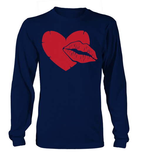 Valentimes Day Heart and Lips Valentine Day Gift Long sleeved Unisex