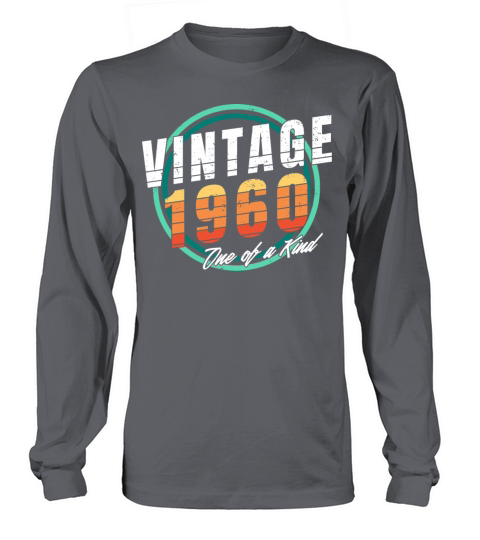 Vintage 1960 Shirt for Men Women 63 Year Old 63rd Long sleeved Unisex