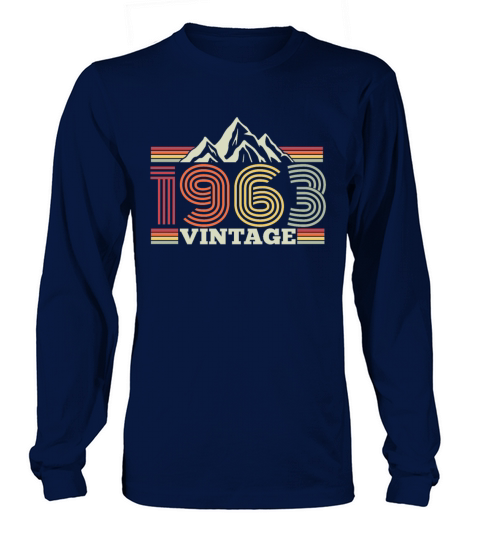 Vintage 1963 Birthday Retro Look Long sleeved Unisex