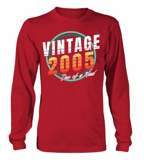 Vintage 2005 Shirt for Men Women 18 Year Old 18th Long sleeved Unisex