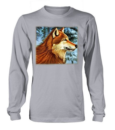 Wolf artwork design predator face imprint Long sleeved Unisex