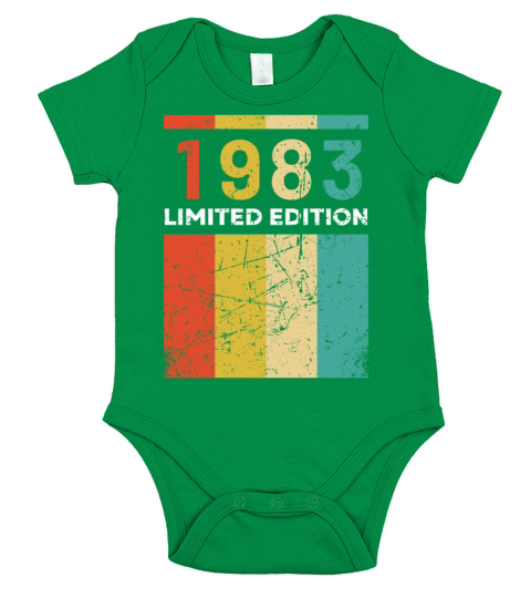 40 Years Vintage 1983 Retro 40th Birthday Short Sleeve Baby One-Piece