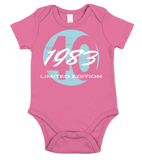 40th birthday men women 40 years 1983 vintage Short Sleeve Baby One-Piece