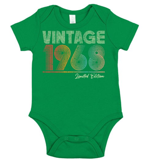 55 Years Old Vintage 1968 55th Birthday Gifts Short Sleeve Baby One-Piece