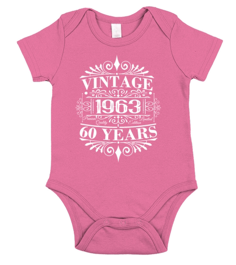 60th birthday vintage men women ornaments Short Sleeve Baby One-Piece