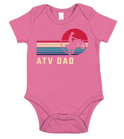 all terrain vehicles DAD aesthetic vintage art ret Short Sleeve Baby One-Piece