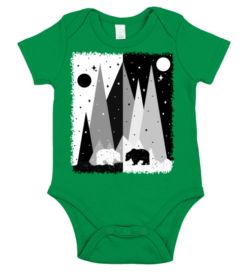 Bear In The Mountains Short Sleeve Baby One-Piece