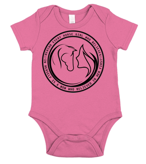behind every horse girl who believes Short Sleeve Baby One-Piece