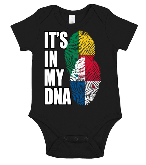 Beninese And Panamanian Mix Heritage DNA Flag Short Sleeve Baby One-Piece